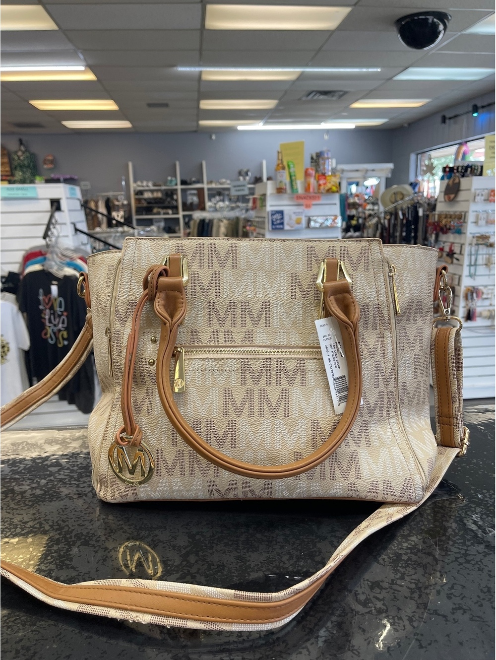 MKF Large Logo Satchel Shoulder Bag
